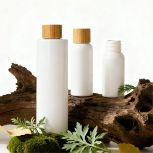 PLA Toner Bottle with Bamboo Cap– 100% Biodegradable, Eco-Friendly Packaging