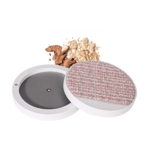Eco Friendly Bamboo Makeup Compact Case with Fabric Interior - Sustainable Empty Packaging Container