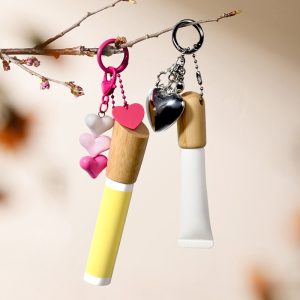 Keychain Bagasse Tube with Bamboo Cap