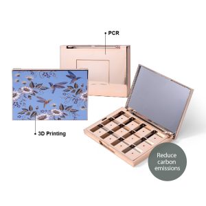 PCR eyeshadow palette magnetic refillable empty makeup palette with 3D printing